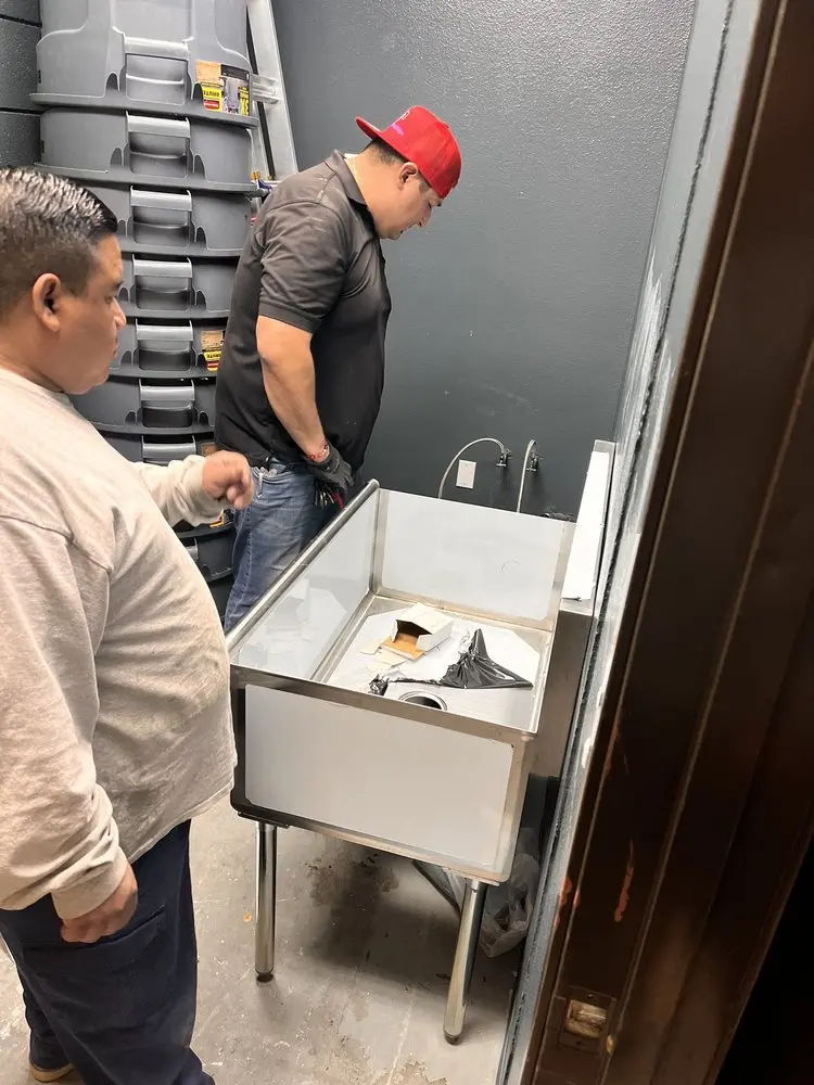 Commercial plumbing and sink installation in Glassboro